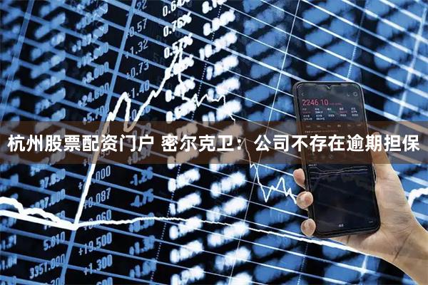 杭州股票配资门户 密尔克卫：公司不存在逾期担保